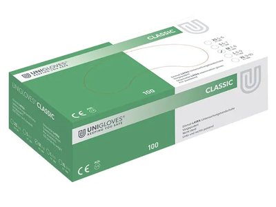 Rukavice Unigloves Comfort bez pudru M 100ks LATEX
