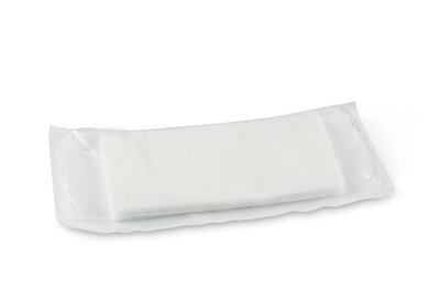 Přířez z gázy skl. s jádrem z bun.vaty 20 cm x 10 cm, 4 vrstvy, 10 ks