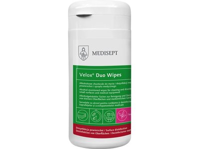 Velox Duo Wipes - Dezinfekční ubrousky alkoholové, 100ks v dóze