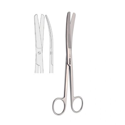 Nůžky chirurgické zahnuté tupé/tupé - 14,5 cm