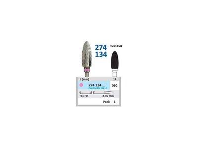 Tvrdokovová fréza - vajíčko, 274134, průměr 6mm