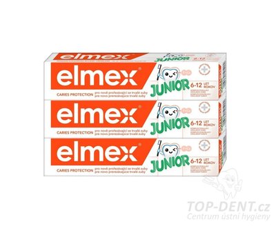 Elmex Junior zubní pasta, 3x75ml