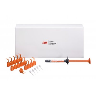 RelyX™ Universal pryskyřičný cement, doplňkové balení, WO (1x 3,4g stříkačka, 15x Mikro míchací kanyly, 5x prodlužovací endo koncov.)