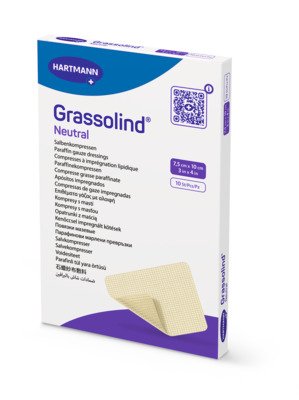 Grassolind neutral krytí s mastí 7,5 × 10 cm 10 ks