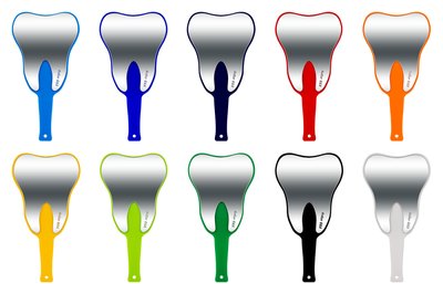 Lusterko dla pacjentów "ZĄBEK" 14 x 27 cm ANGER - pomarańczowy