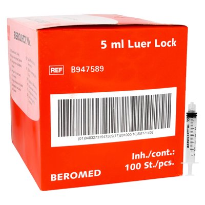 Strzykawki luer-lock sterylne 5 ml x 100 szt.