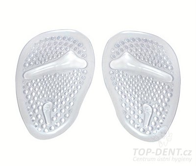 Protiskluzové silikonové výstelky do bot anatomické, přední (transparent), 2 ks