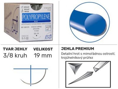 Polypropylene UP4/0 DS19