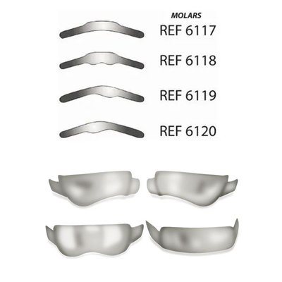 Matrice anatom.kov molar 0,03mm, 30ks - 6118