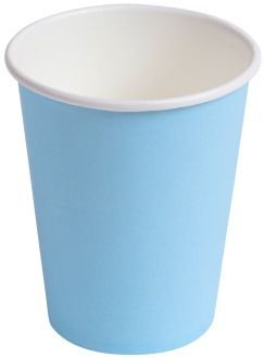 Poháre papierové svetlomodré