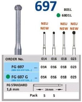 HORICO diamantové vrtáky - gulička ISO16