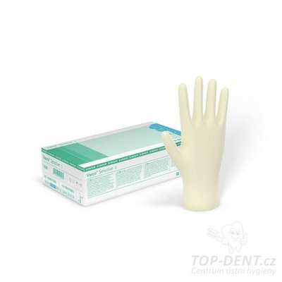 Braun Vasco Sensitive latexové nepudrované rukavice L (8-9), 100ks