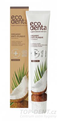 ECODENTA Organic Anti-plaque zubní pasta s kokosovým olejem, 75ml