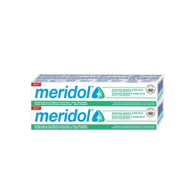 Meridol ochrana dásní a svěží dech zubní pasta 2x75 ml