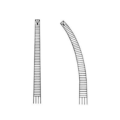 Ochsner-Kocher svorka na cévy, 16 cm - Zahnutá