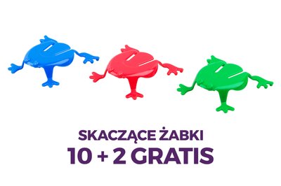 Zabawka - Skaczące żabki 10 + 2 GRATIS