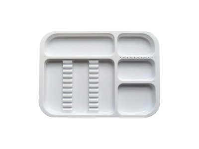 Standardní tray B, na vrtáčky, instrumenty a materiály, bílý
