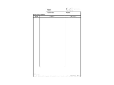 Zápis o průběhu ošetření - karton 20 x 28 cm