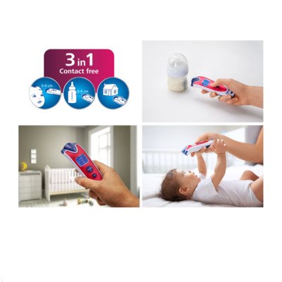 HARTMANN Veroval baby bezdotykový teploměr červený