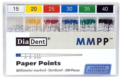 Papírové čepy 35/02 Diadent kalibr.