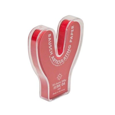 Artikulační papír červený BK04 podkova 50 ks 200µ
