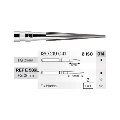 Tvrdokovový vrtáček kónický 014 5ks