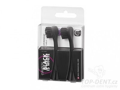 Curaprox Hydrosonic Carbon Black is White náhradní hlavice, 2 ks