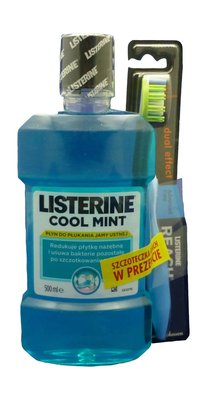 Listerine Coolmint ústní voda 500 ml + Reach kartáček ZDARMA