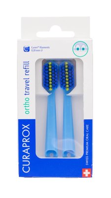 Curaprox Travel Set Ortho Blue náhradní kartáčky 2 ks