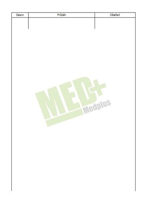 Zápis o průběhu vyšetření, 100 ks - vložka 80