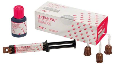 GC G-CEM ONE™ - Nachfüllpackung Single 4,6 g Spritze white opaque, 8 GC Automix Tips...