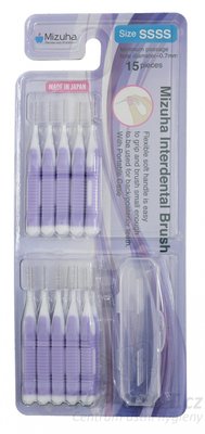 Mizuha mezizubní kartáčky SSSS 0,6 mm (fialová),15 ks