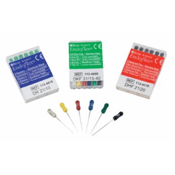 HS-Endoflex K-Feilen ISO 15/25 mm bílý ruční 6 ks