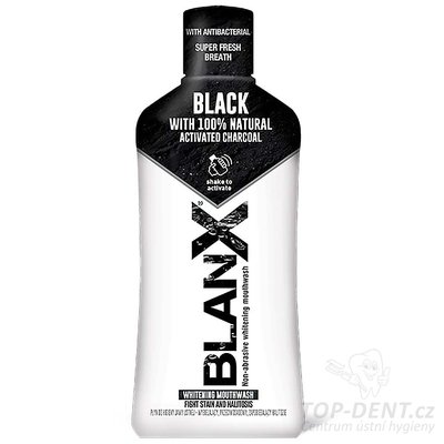 BlanX Black bělící ústní voda s aktivním uhlím, 500ml