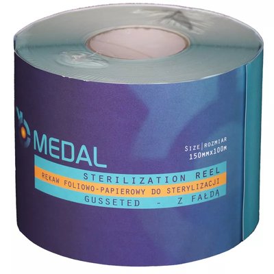 Rękaw do sterylizacji z fałdą MEDAL 15cm x 100m