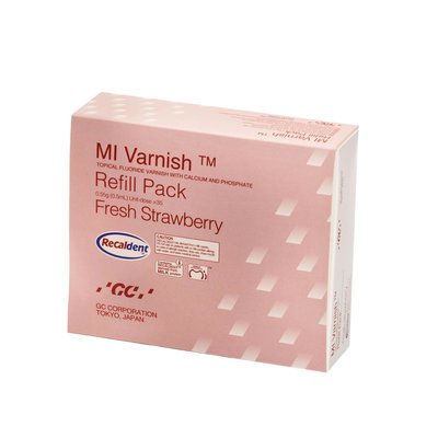 GC MI Varnish Refill Pack Strawberry fluoridační lak 35×0,4 ml