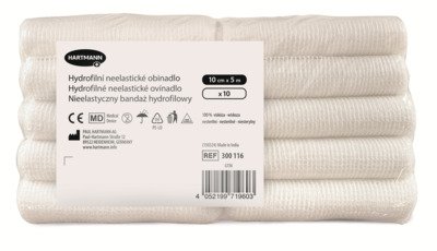 Obinadlo hydrofilní 10 cm × 5m nesterilní, pletené (baleno po 10 ks)