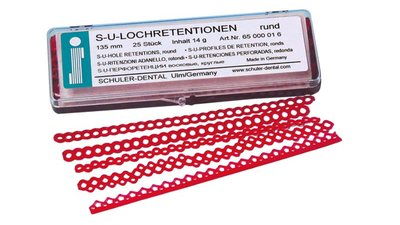 S-U-LOCHRETENTIONEN - Packung 25 Stück Länge 12,9 cm, rund versetzt