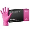 Nitrilové rukavice NITRIL IDEAL 100 ks, nepudrované, magenta, 3.5 g - Velikost: M