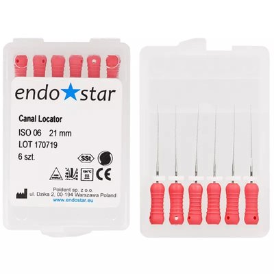 Pilniki Canal Locator - instrument do lokalizacji kanałów Poldent 6szt długość 21mm