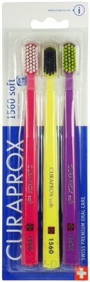 Curaprox Soft CS1560 zubní kartáček 3v1, 3ks