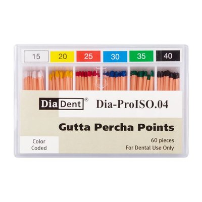 Gutap.čepy DiaDent 045 kalibrované, kón. 4%