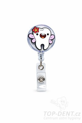 Navíjecí klip pro visačku, 1 ks (vzory dental) - Vyberte motiv: Zub s křídly