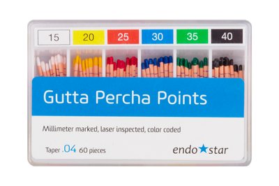 Ćwieki gutaperkowe kalibrowane 4% Endostar - 15