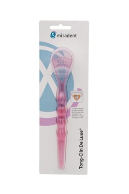 Miradent Tong-Clin De Luxe škrabka na jazyk - růžová