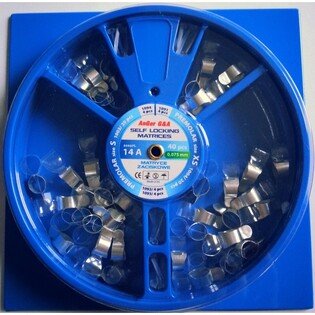 Matryce zaciskowe Anger 14B na przedtrzonowce 0,050mm ass. 40 szt/opak.