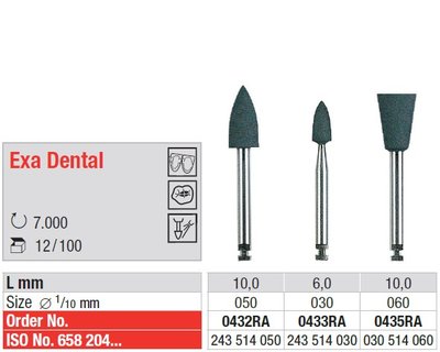 Edenta Exa Dental - univerzálne leštiace nástroje - 12 ks