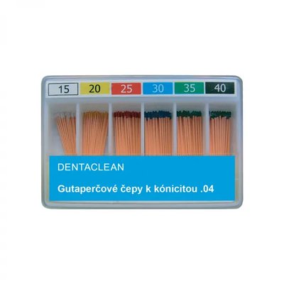 Čepy gutaperčové Dentaclean 80 (120ks) černé