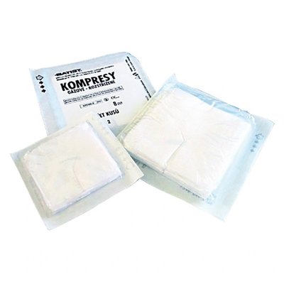 Komprese gáz. ster. Sterilkompres I.V. roztřižené do Y 7,5cmx7,5cm á 2ks (bal.100ks)