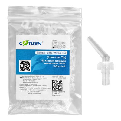Końcówki wewnątrzustne bezbarwne krótkie 100 szt. COTISEN